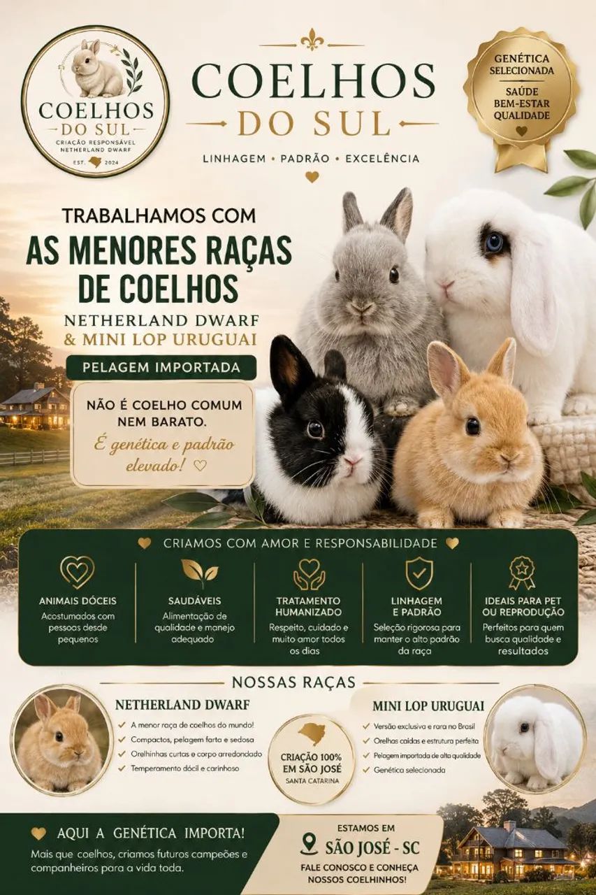 Mini coelhos Netherland e Mini lop - Foto 3