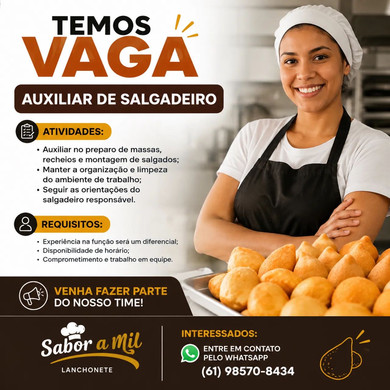 CONTRATA-SE AUXILIAR DE SALGADEIRO