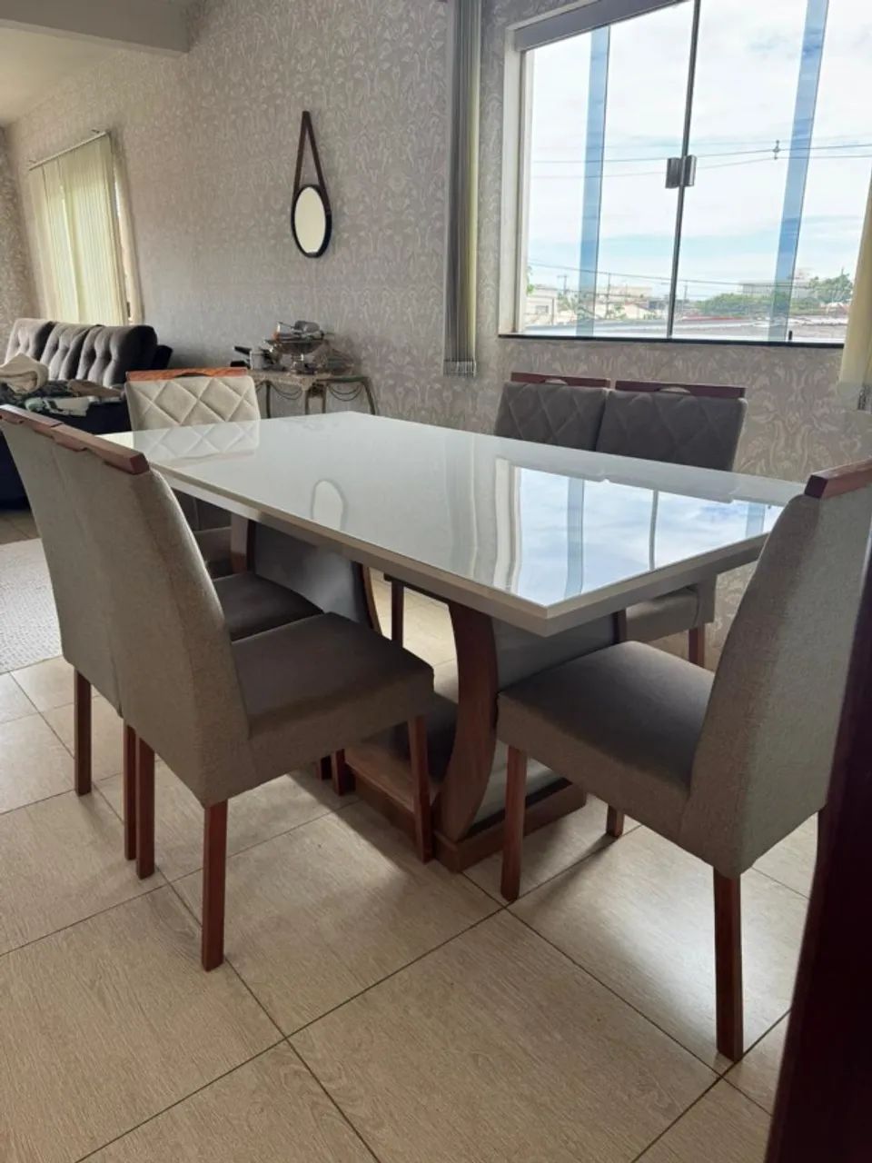 Mesa de jantar retangular Média