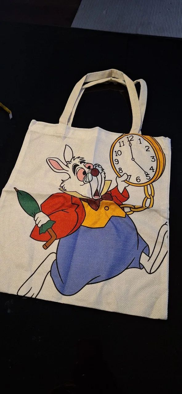 Ecobag do Coelho branco da Alice - Foto 4