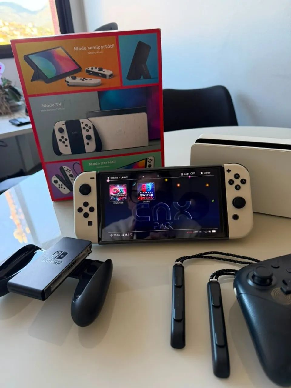 Nintendo Switch OLED Branco Desbloqueado com caixa - Foto 4