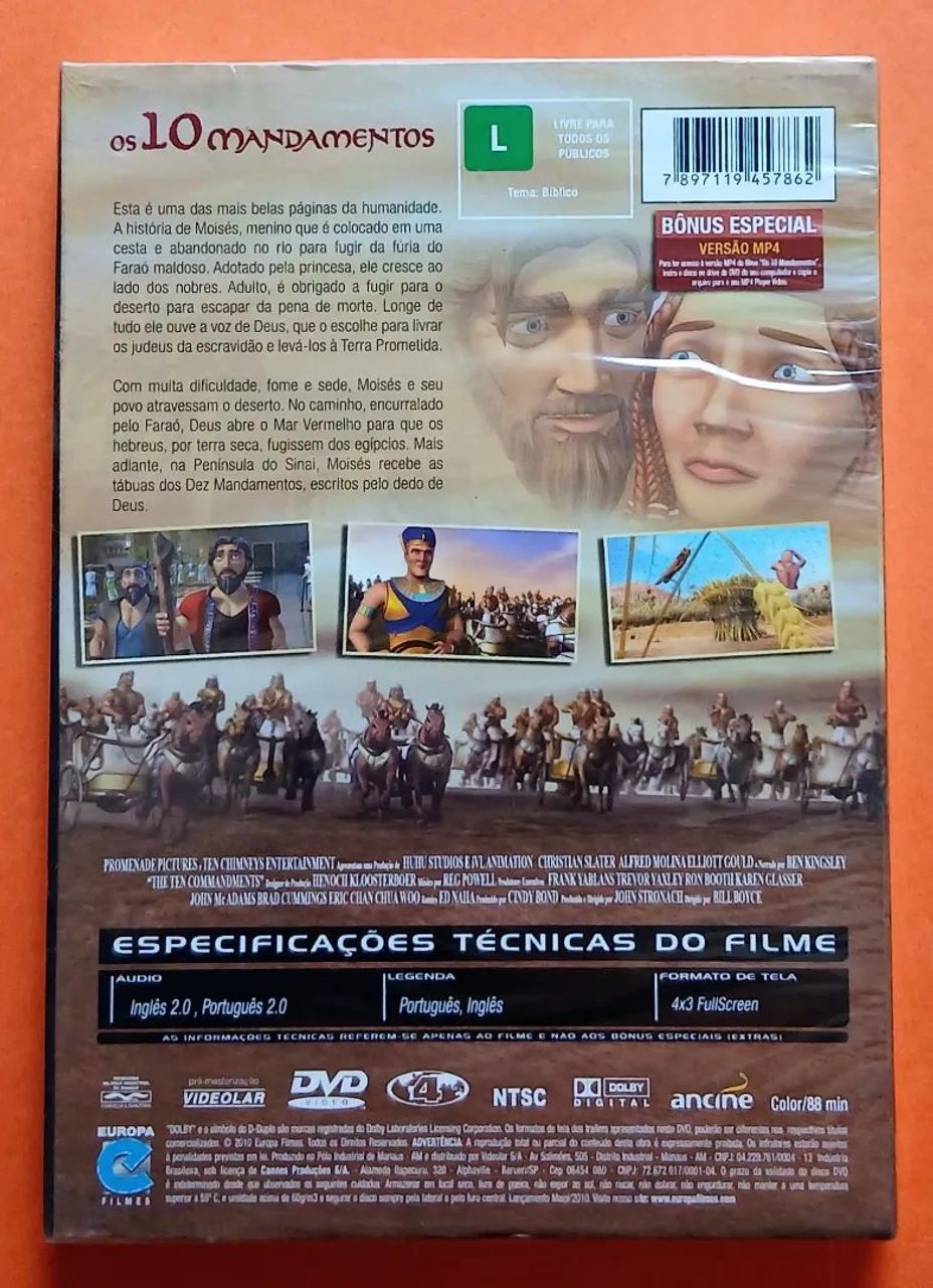 Dvd (Lacrado) Os 10 Mandamentos - Luva - Foto 2