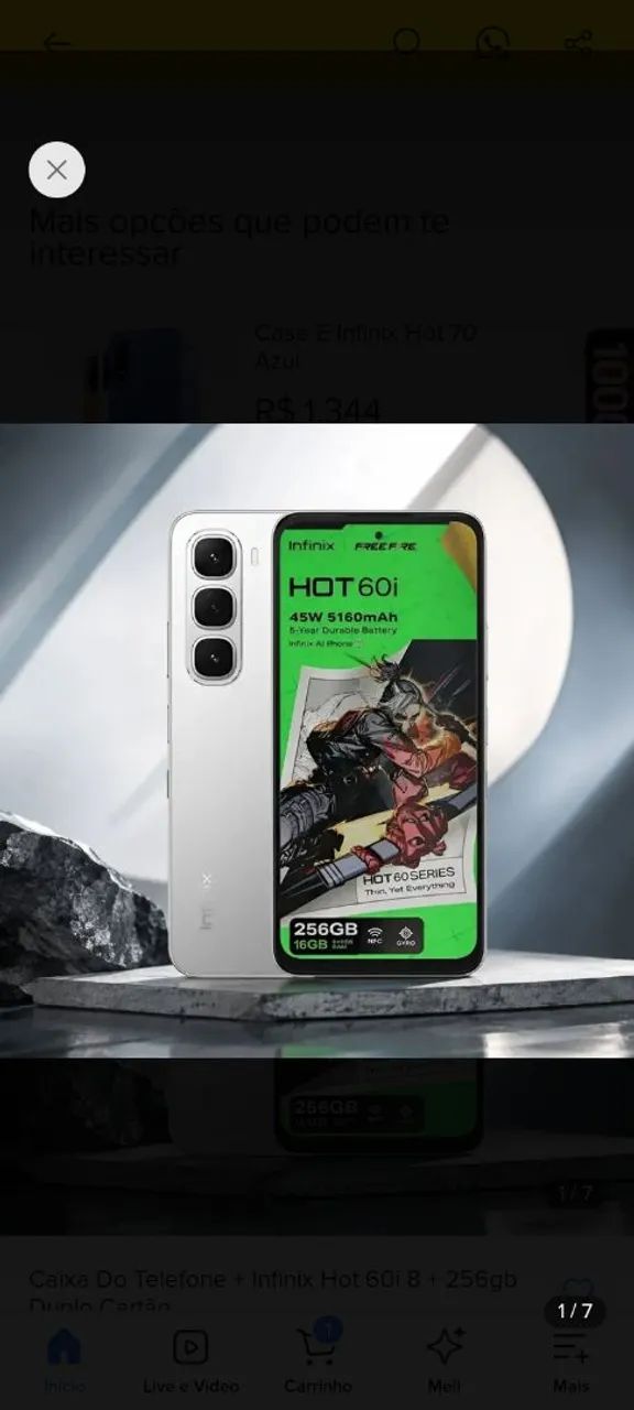 Vendo celular semi novo 3 meses de uso 