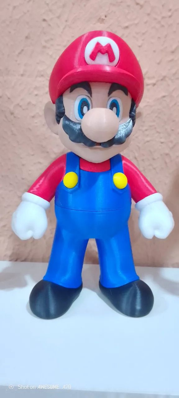Mário Bros - Action Figure - Impressão 3D