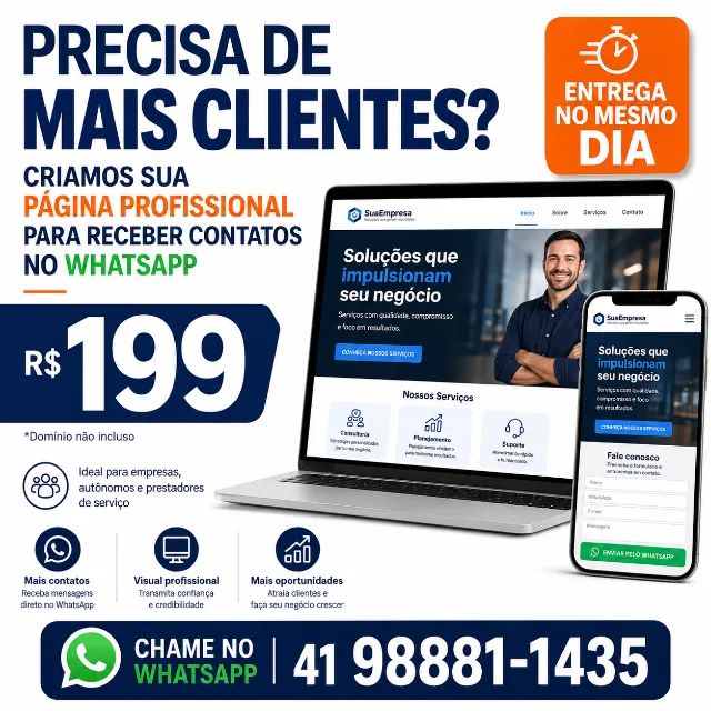 Quer Mais Clientes? Criamos Sua Página Profissional Hoje | R$199 - Foto 2