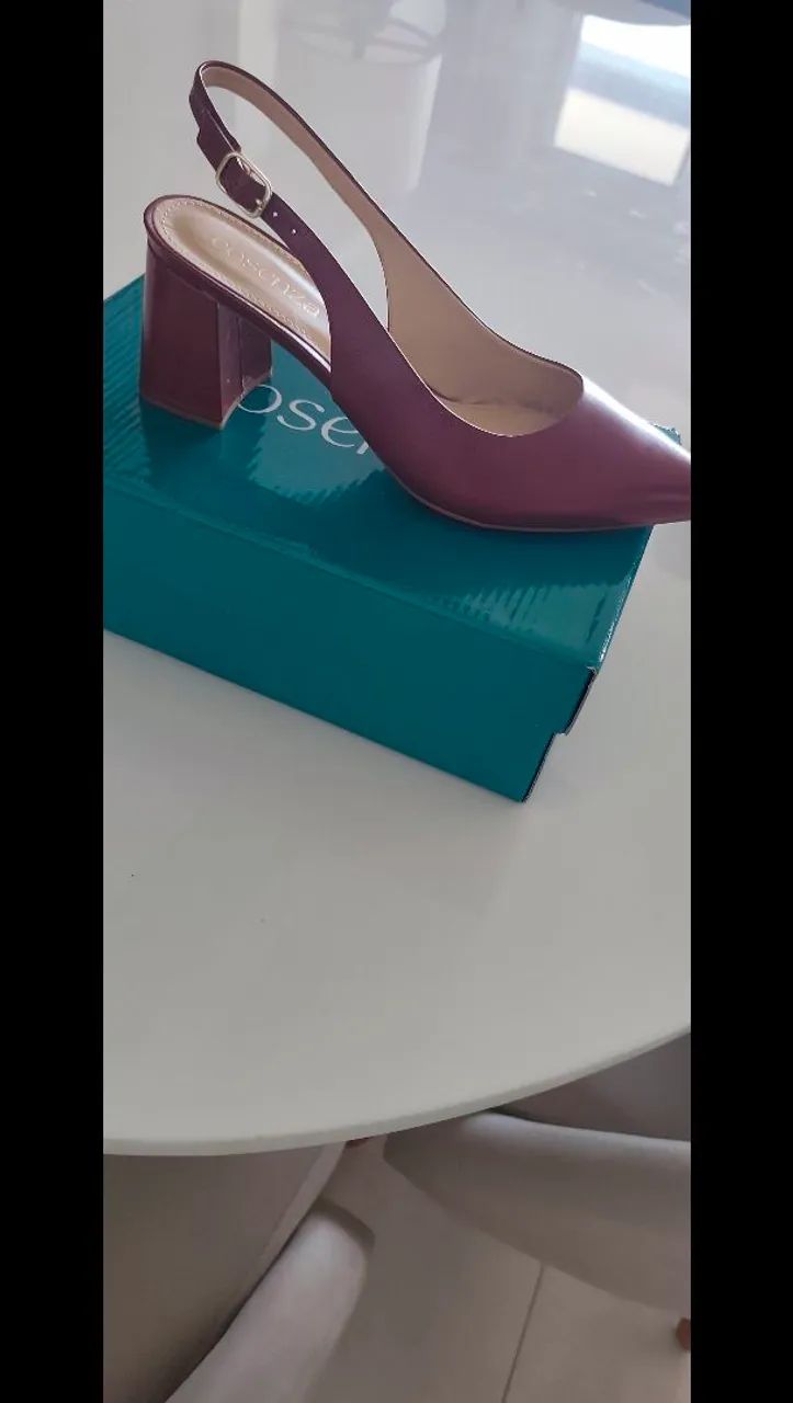 Slingback na cor vinho novo  - Foto 2
