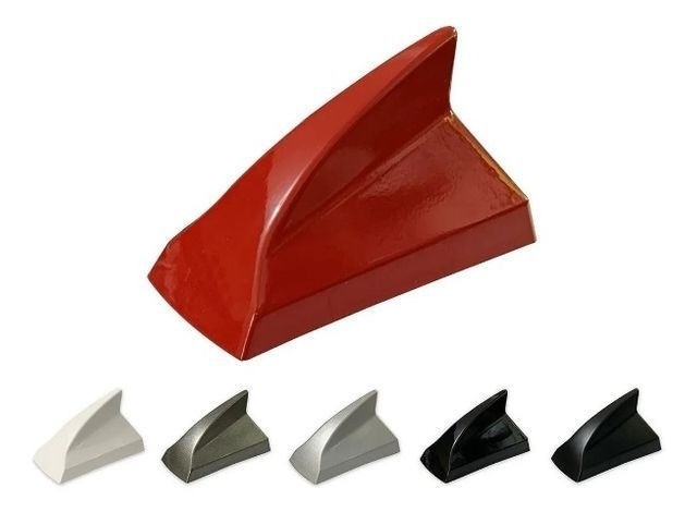 Antena Shark Tubarão Receptiva Am/fm - Vermelha / Branca / Preta / Prata