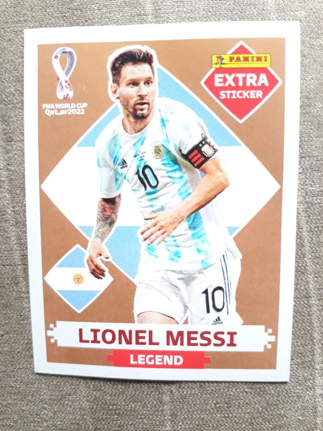 Lionel Messi - Figurinha Extra Bronze - Copa Do Mundo 2022 - Escorrega o  Preço