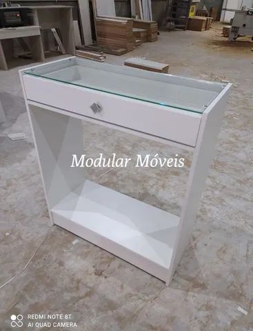 Balcão Cabideiro Vidro Superior e Gaveta - Foto 6