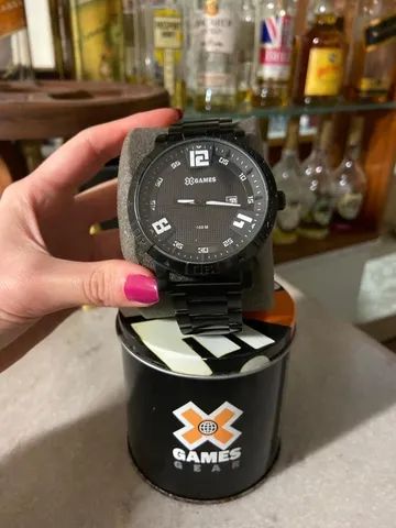 Relógio X Games preto pulseira de aço 