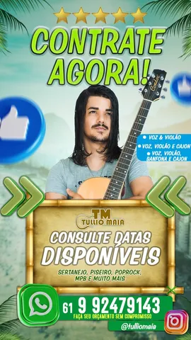 Cantor Músico Banda Vários estilos