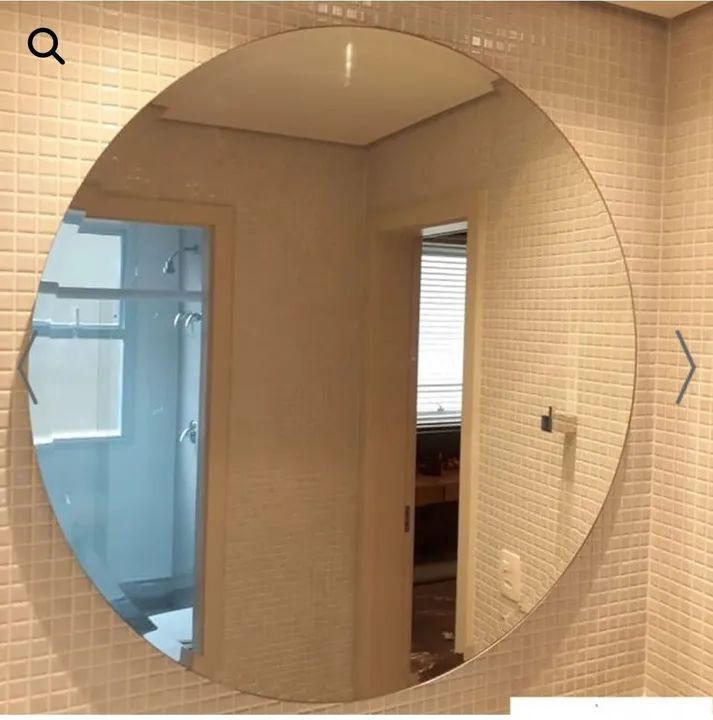 Espelho redondo com acabamento lapidado  - Foto 2