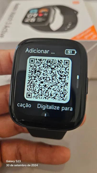 Relógio Smartwatch Redmi Watch Active 3A prova dgua, Tela Amoled.  