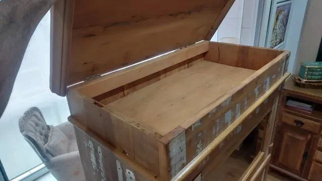 Armário Cristaleira Restos de Tinta em Peroba - Foto 5