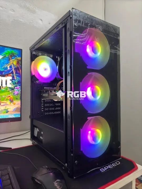 PC Gamer completo Monitor 24pl Ryzen 5 4500  RX 6600 1 Ano de garantia - Foto 2