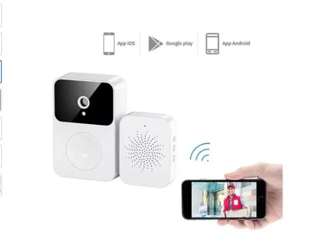Campainha Interfone C/ Câmera Wifi S Fio Inteligente - Foto 3