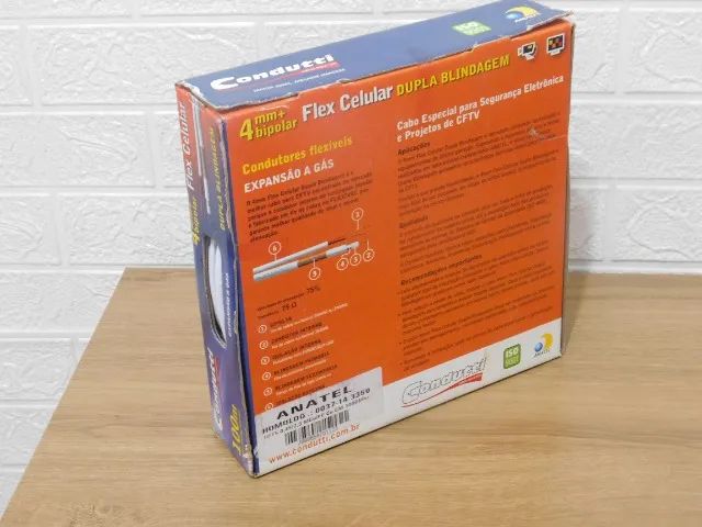 Cabo Coaxial Condutti 4mm Bipolar 80% Dupla Blindagem 100mts - Foto 4