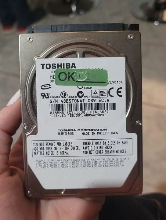 HD toshiba 80GB
