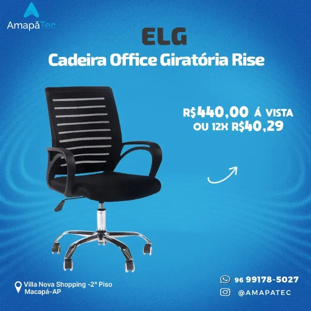 Cadeira De Escritorio ELG Modelo OCH02 Rise