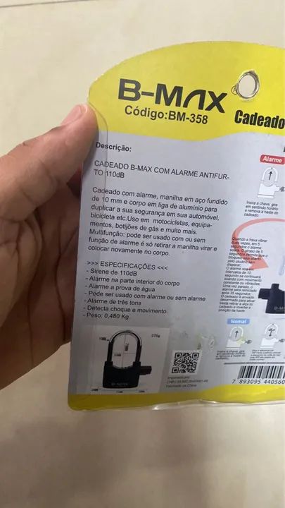 Cadeado Com Alarme Sonoro - Foto 5