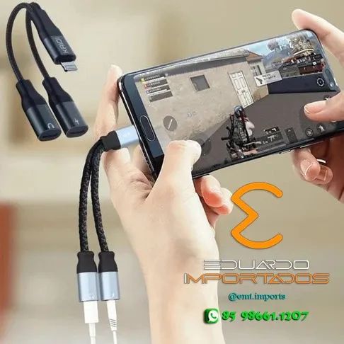 Cabo Adaptador Lightning Macho X 2 Femeas Lightning CBA20 - Foto 2