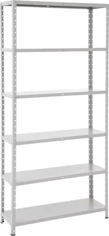 Estante aço 6 prateleiras 2,00x92x30 cm cor cinza NOVA