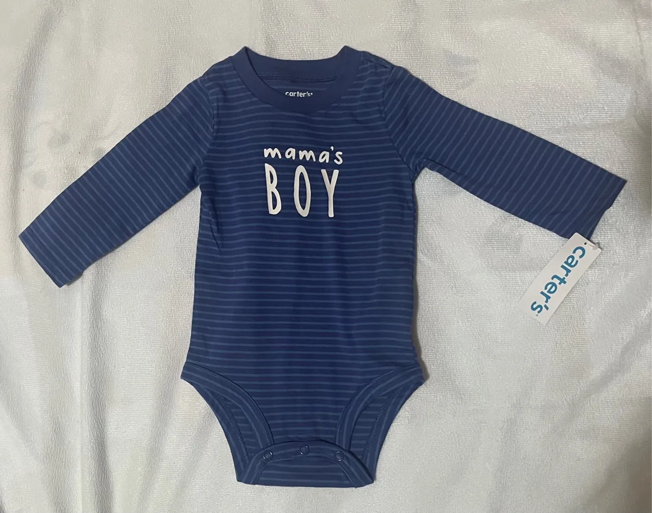 Body Bebê Carter's - Mama's Boy - Azul