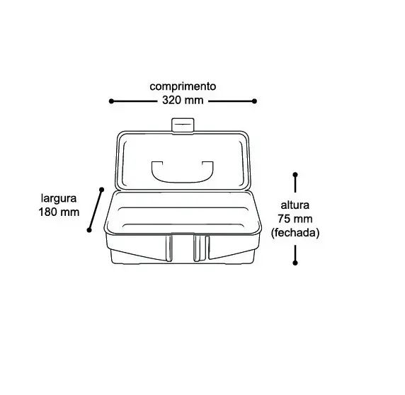 Maleta Futura 6010 - 13" 25345 320 X 180 X 75mm - Foto 3