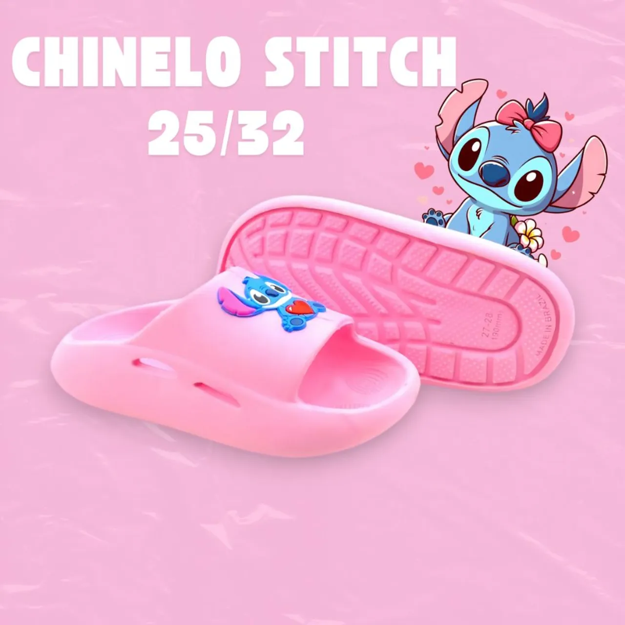 Chinelo Stitch - Tamanho 25/32