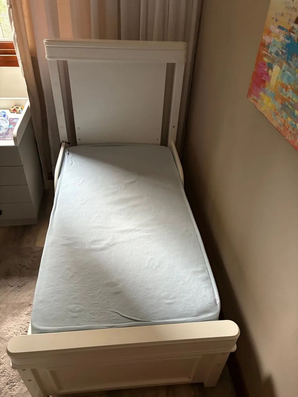 Berço Cama Infantil Branca com Detalhes - Foto 2