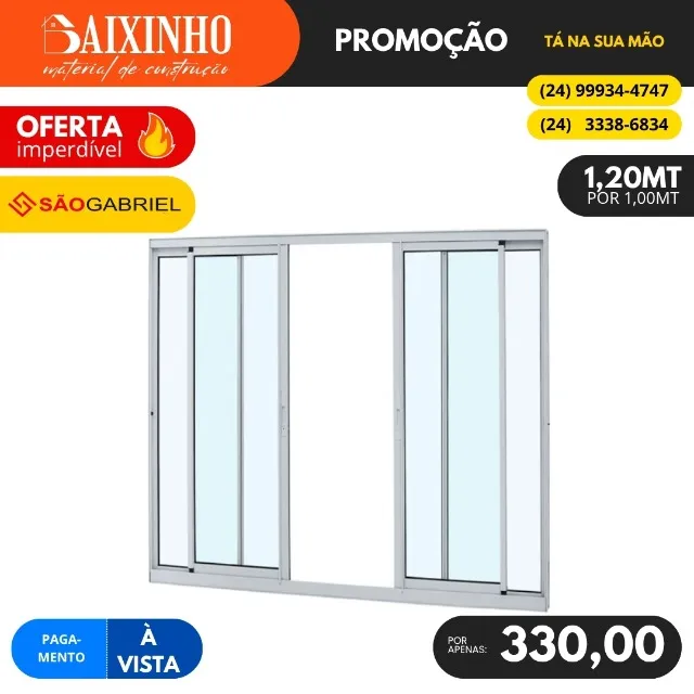 Janela de Alumínio (1,20MT)