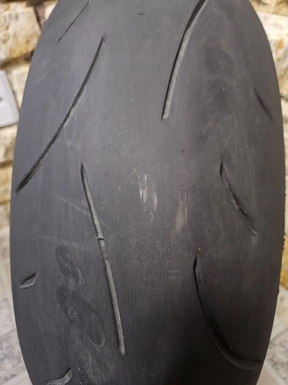 Used Dunlop Motorcycle Tire Pair: 120/70 R17 and 180/55 R1764684300611331121