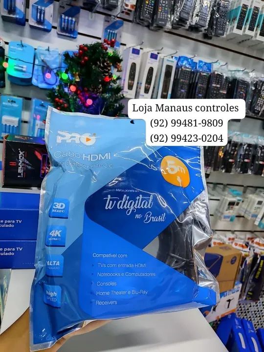 Cabo HDMI de 5 metros para Projetor datashow 