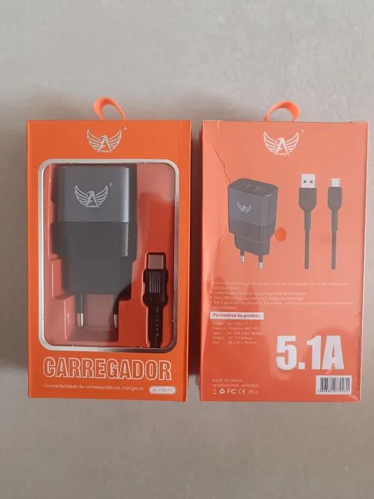 Carregador de Celular Turbo 5.1 Typo C (Frete grátis)