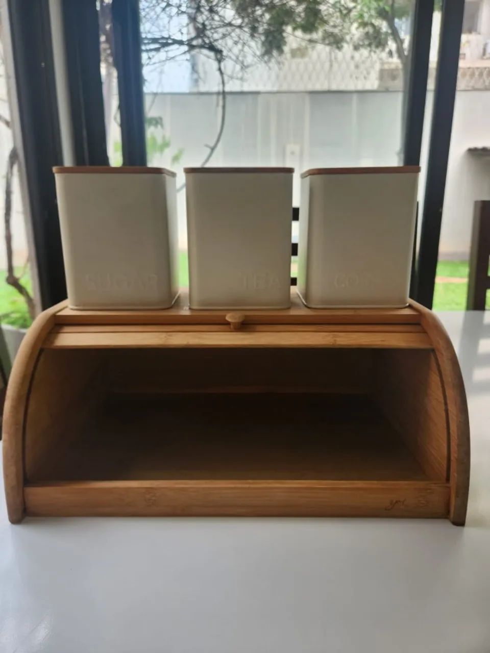 Conjunto Porta-pão, café, chá e acúcar 