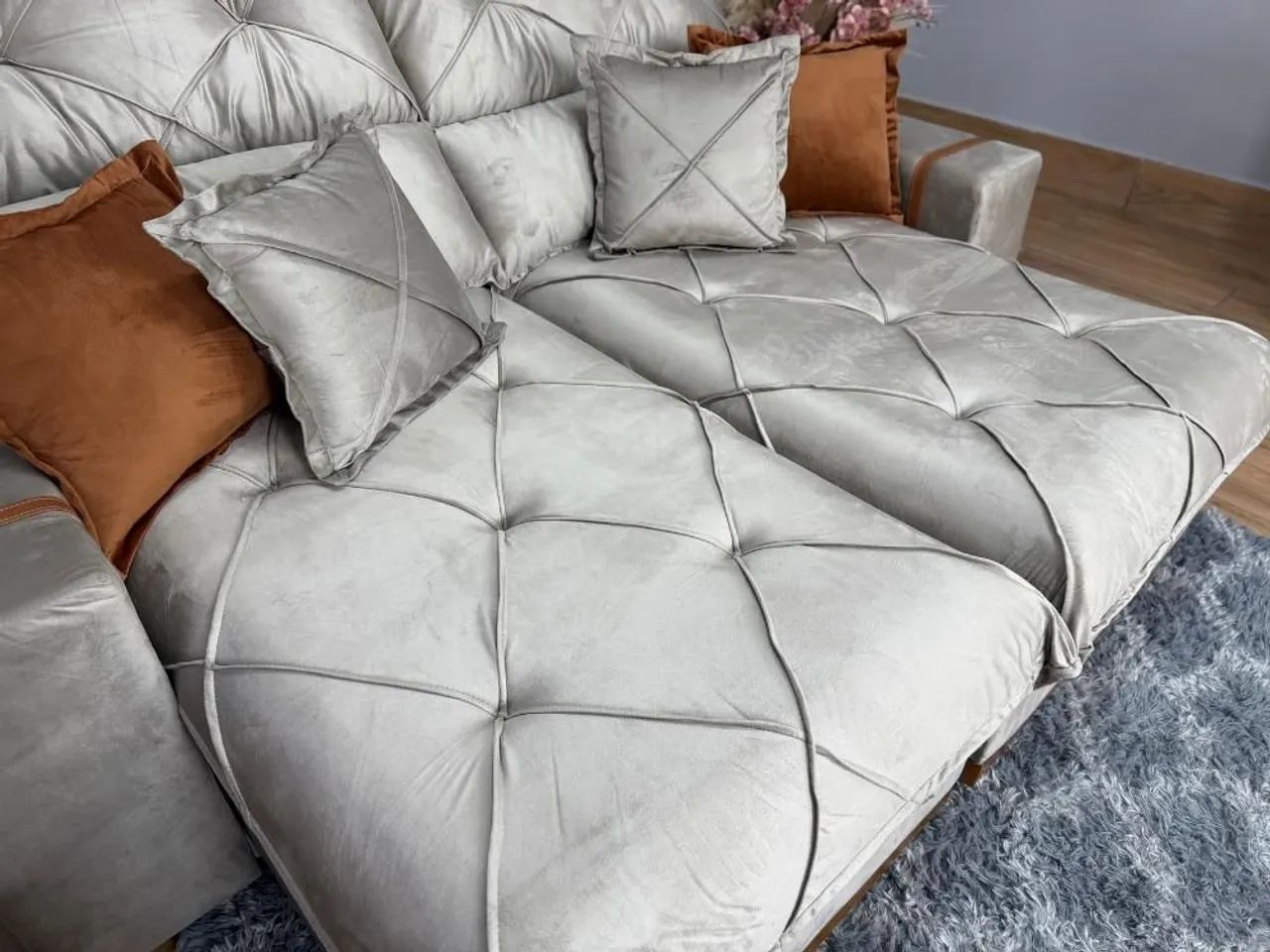Sofá Retrátil e Reclinável Plenoa 2.10m - Entrega Rápida  - Foto 5