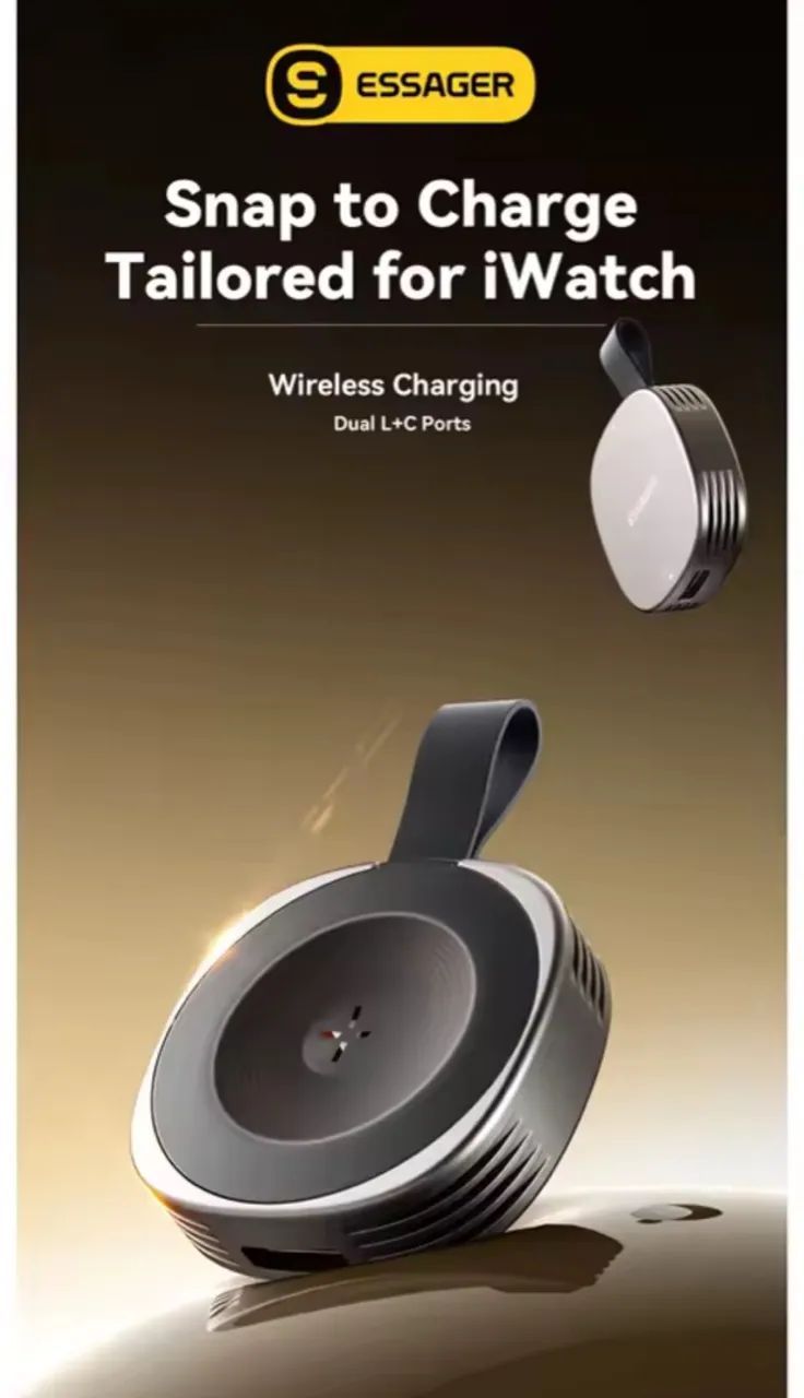 Carregador Portátil Essager para Apple Watch todos 