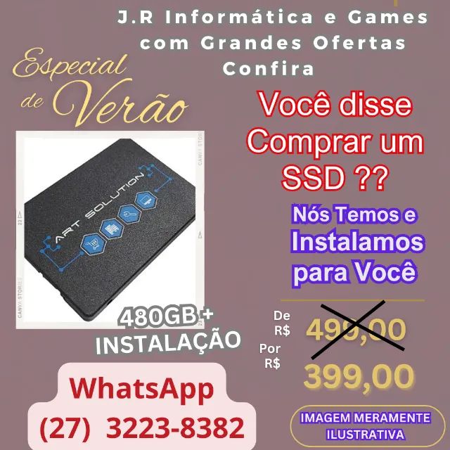  SSD com Instalação - Velocidade e Performance para o Seu Computador! - Foto 2