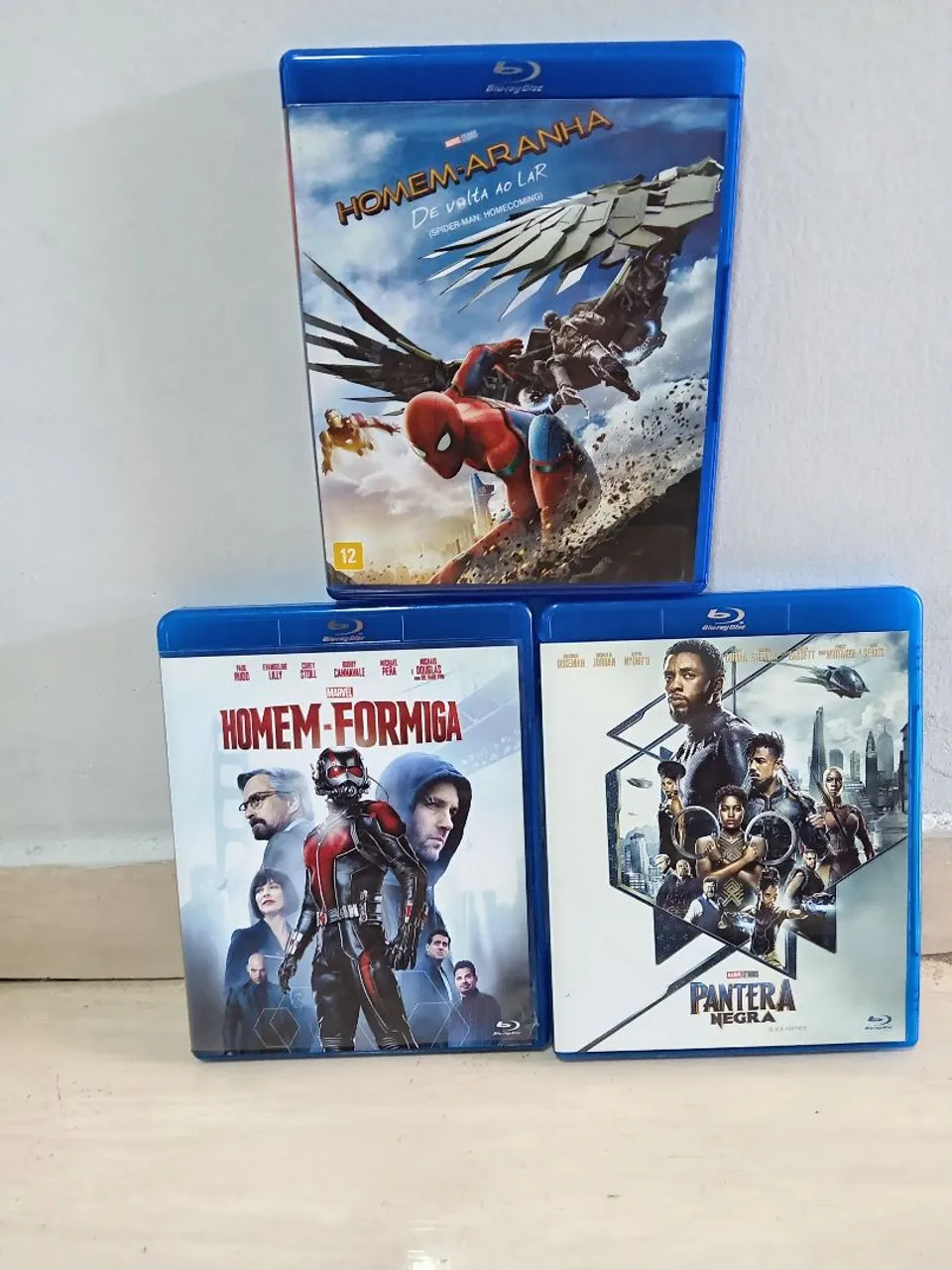 Blu-ray Homem Aranha, Homem Formiga e Pantera Negra
