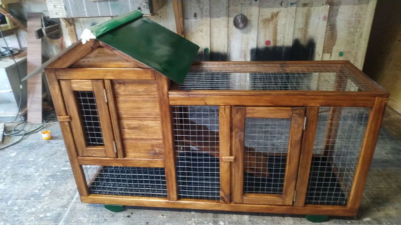 Gaiola para coelho em madeira
