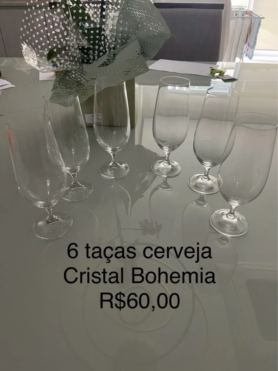 Conjunto 6 Taças cerveja Cristal Bohemia