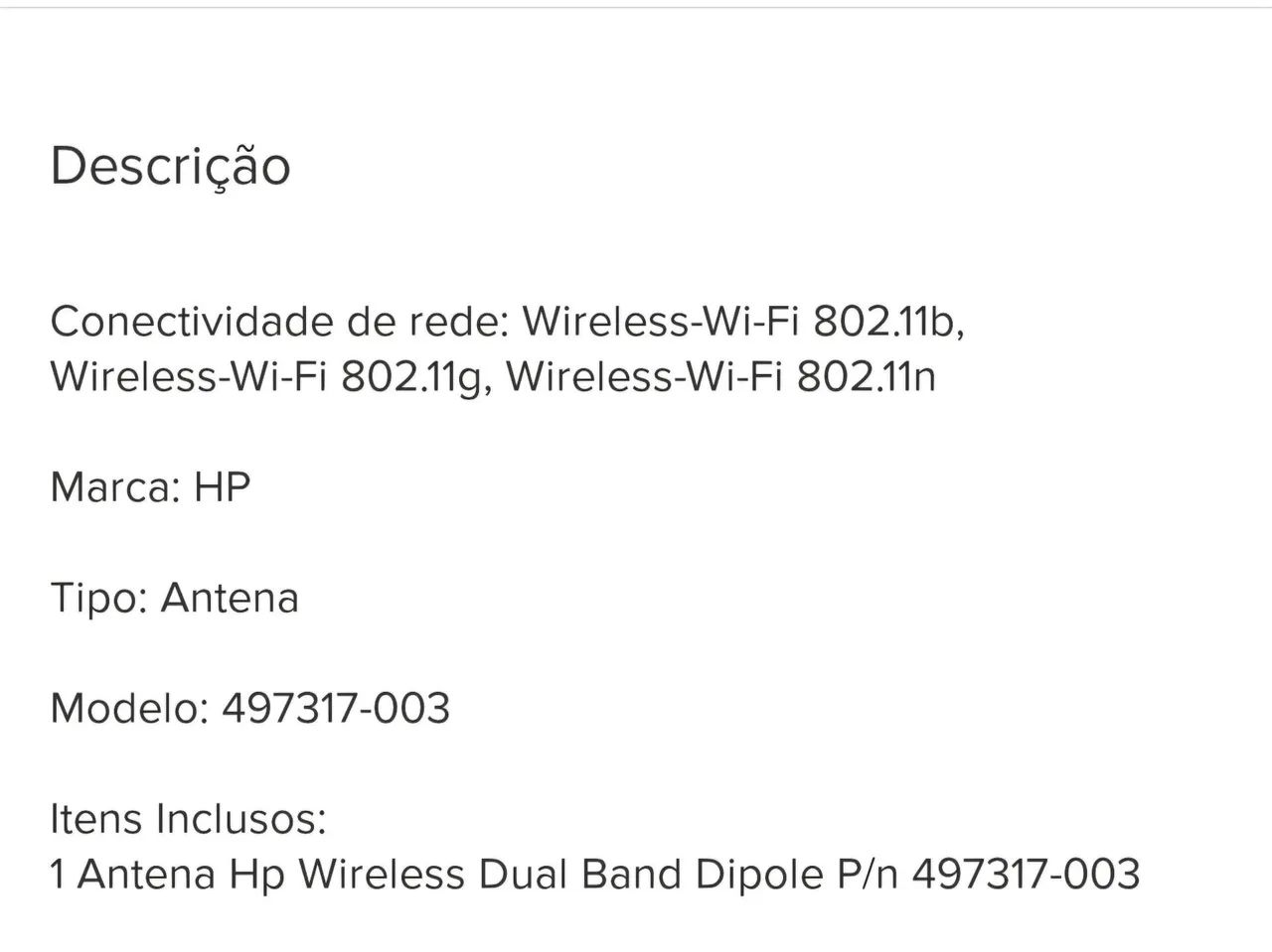 Antena HP wireless dual band dipole, novo! - Foto 4