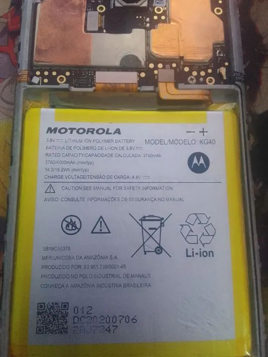 Placa mãe + bateria do moto e7 - Foto 2
