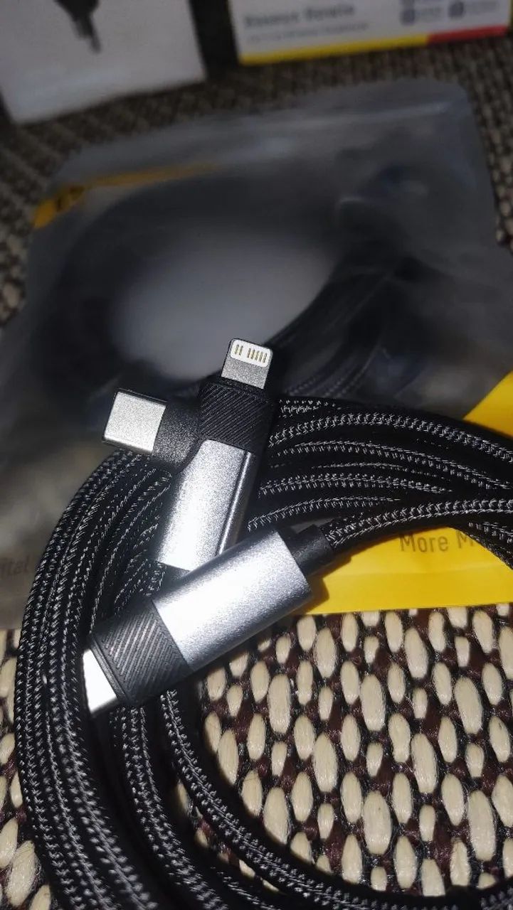 Cabo Essager 2 em 1 Tipo C + Lightning 65W PD 2M - NEXT IMPORTADOS - Foto 4