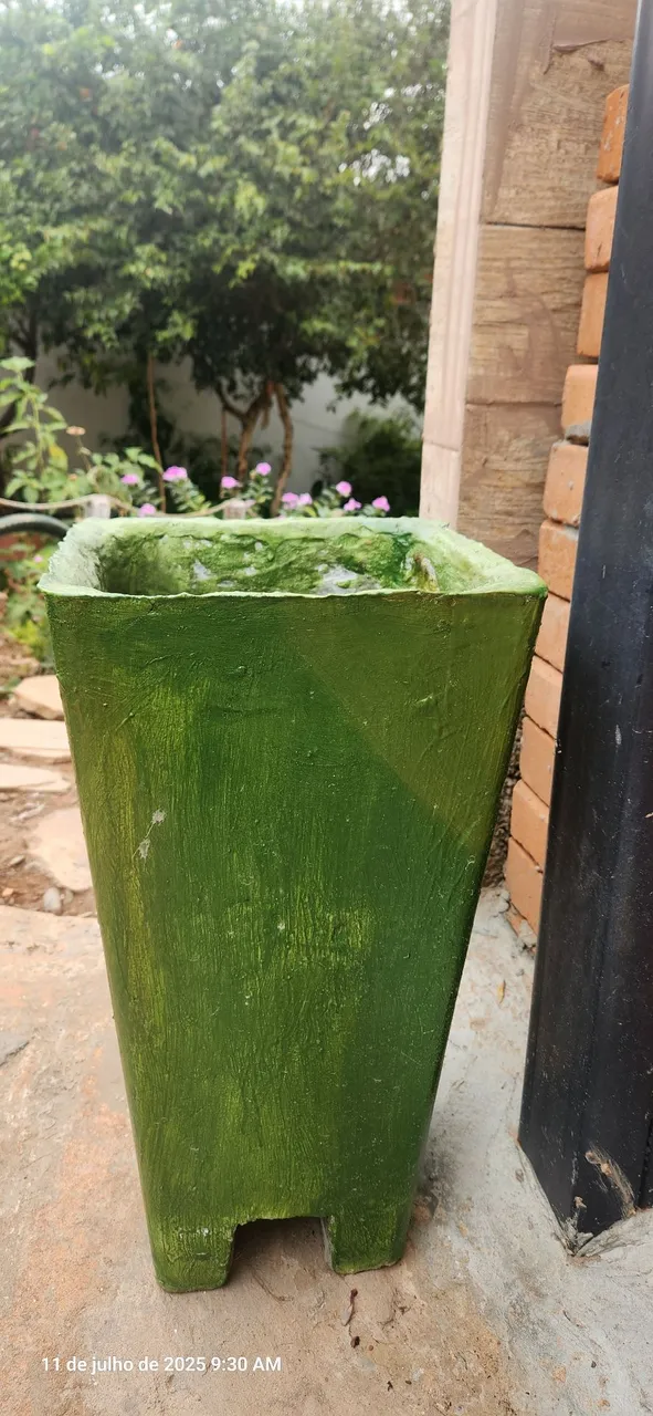 Vaso de planta de cimento artezanal
