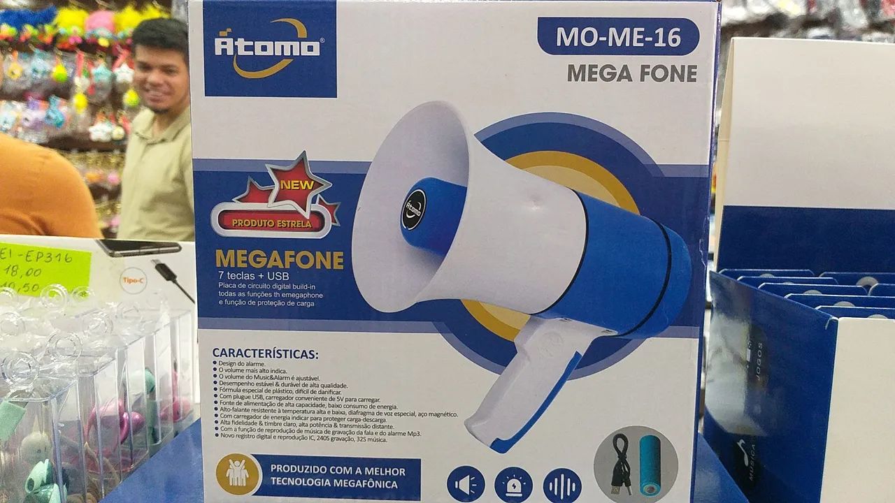 Megafone Portátil - Som Potente e Claro - Foto 4