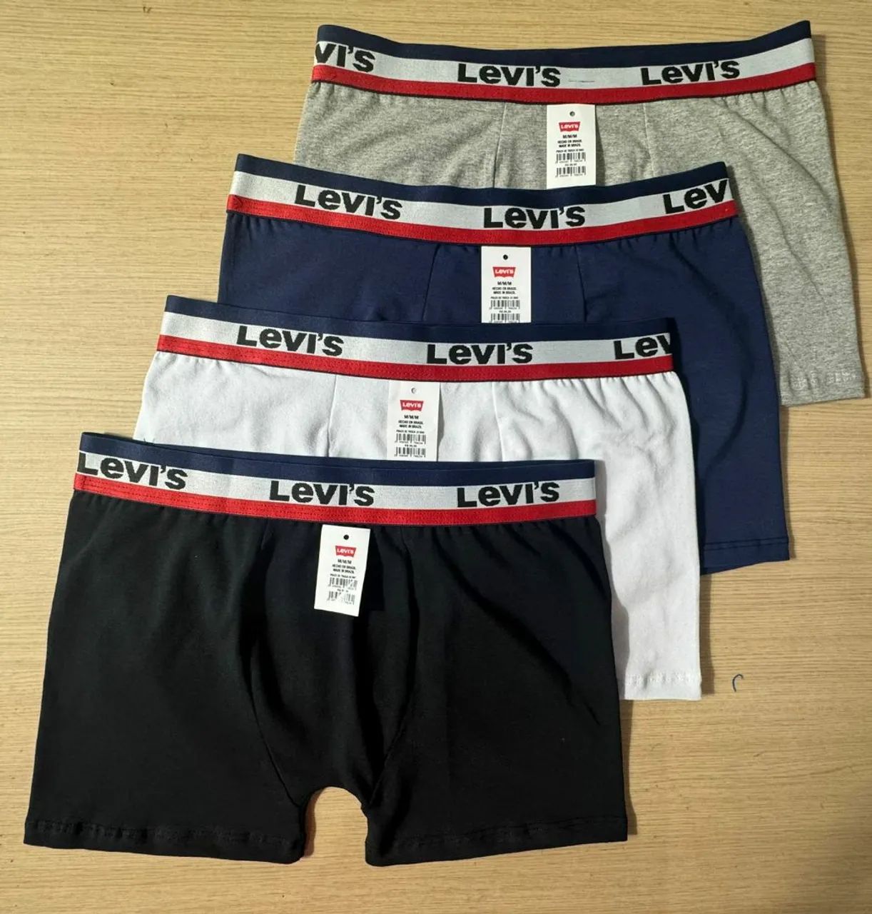 Kit 5 cuecas boxer algodão