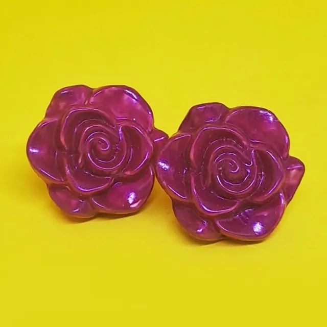 Par de Brincos Feminino - Rosas Pequenas - Foto 3
