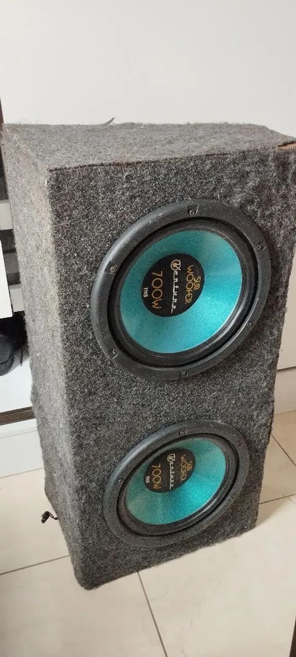 Caixa de som Venture com 2 subwofer 700 w + corneta grátis  - Foto 3