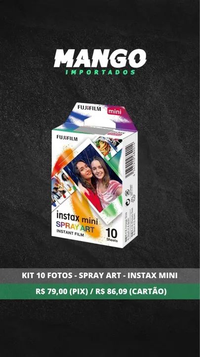 Filme Instax Mini Spray Art - 10 Fotos